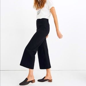 *NWT* Madewell Emmett Wide-Leg Crop, Black, 25P